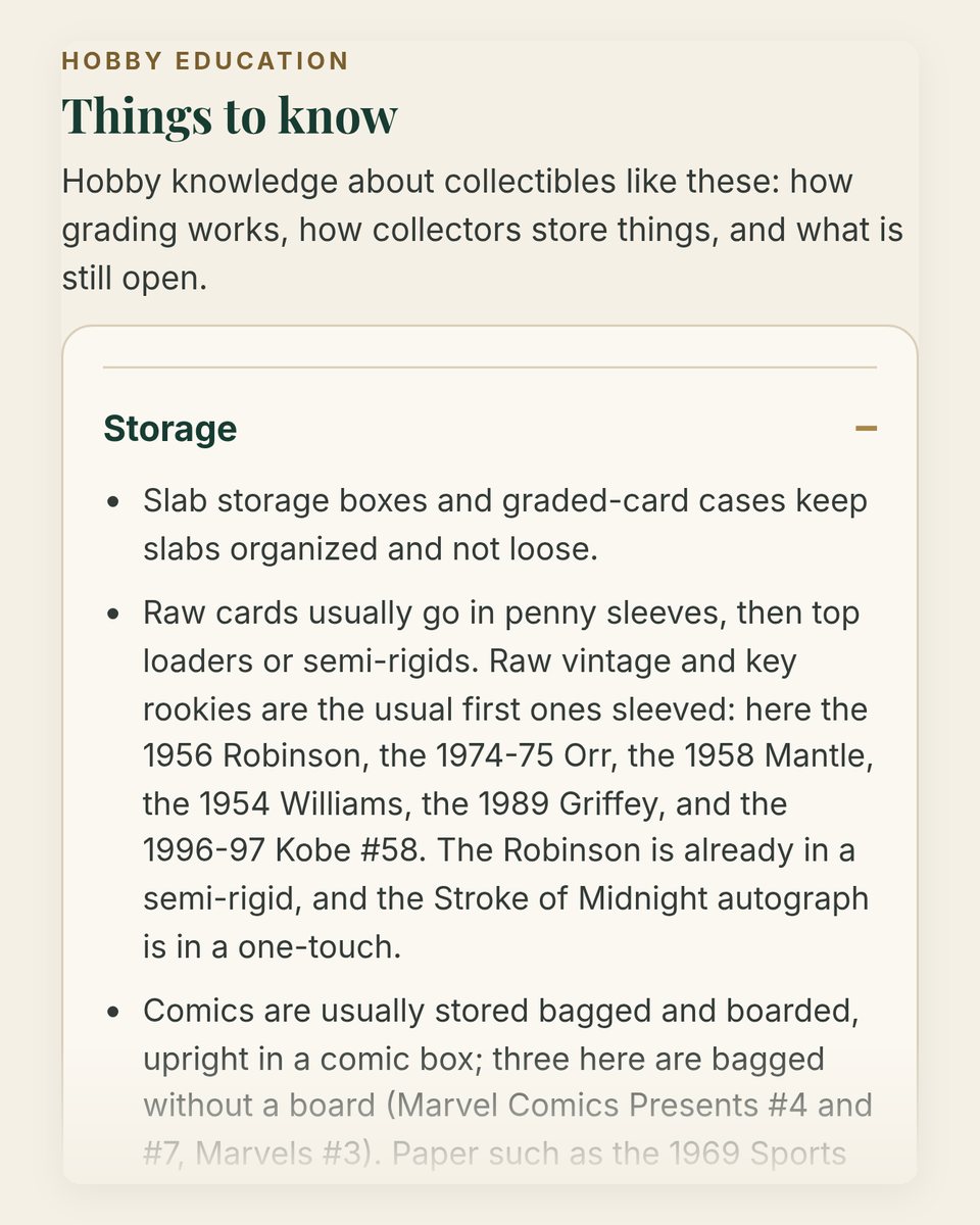 Things to know: grading, storage and how the statement reads