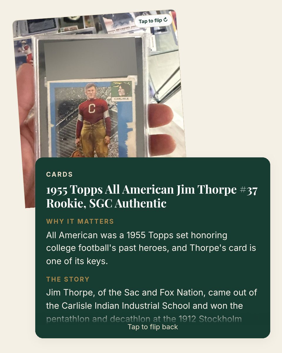The back of a flipped card: why it matters and its story